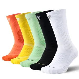 Men's Elite Athletic Crew Socks for Fall & Winter - Thick Terry Cushion  Professional for Running  Anti-Slip & Wear-Resistant  Ankle Support High-Stretch Cuff (No Leg Marks)  Perfect Gift for Guys