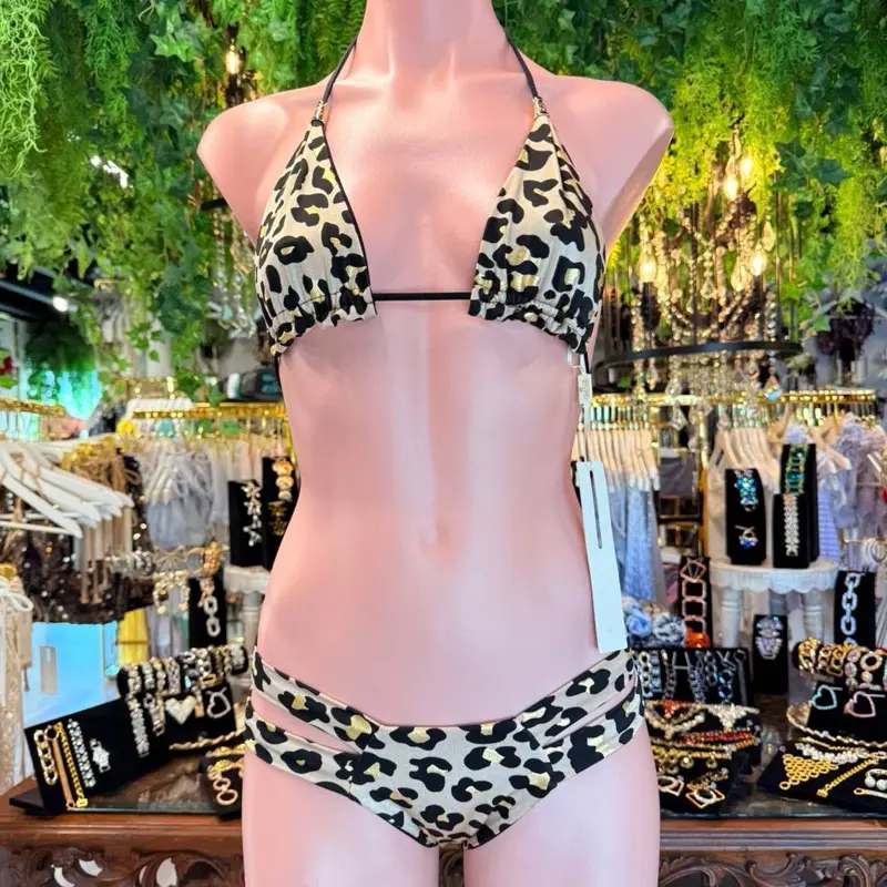 Gold Cheetah Bikini Set