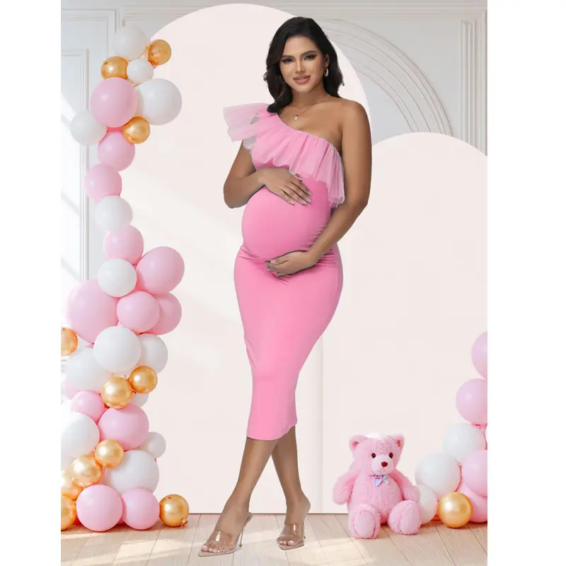 Women Elegant One Shoulder Mesh Bodycon Maternity Dress Pregnant Summer Dress for Baby Shower,Daily,Party - TikTok Shop Women Elegant One Shoulder Mesh Bodycon Maternity Dress Pregnant Summer Dress for Baby Shower,Daily,Party - TikTok Shop