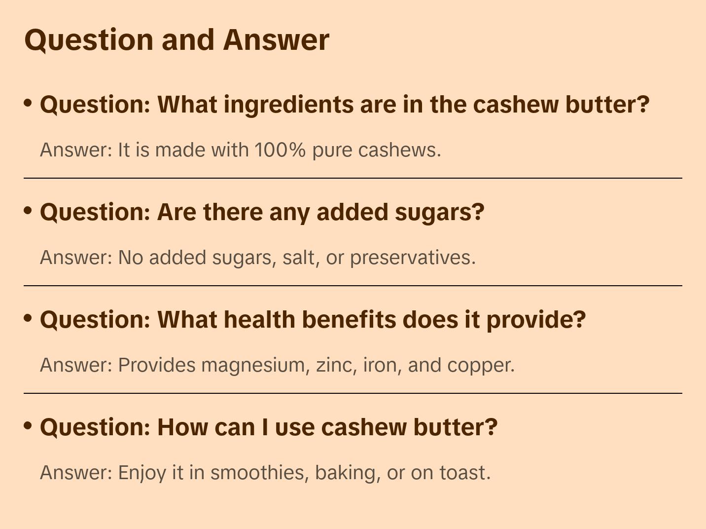 100% Natural Cashew Butter