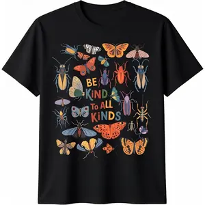 Cotton Be Kind To All Kinds Bugs Entomology Insect Collector T-Shirt