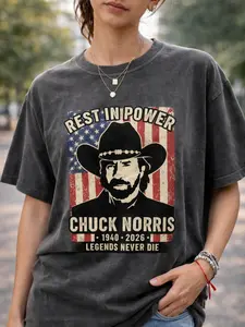 RIP CHUCK NORRIS Shirt, Heaven Needed Security, Chuck Norris Shirt, Rest In Peace, Unisex Cotton Tee men's graphic tees men's vintage tees FWGRW