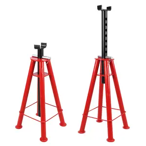 Heavy Duty Adjustable Pipe Jack Stand  for Welding, Automotive, Industrial   28''-52'' Folding V-Head, 2500 lbs Capacity, Carbon Steel Construction