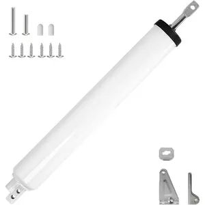 Screen Door Closer, Storm Door Closer Heavy Duty with Hold Open, Pneumatic Door Closers for  with Adjustable Speed & Quiet Close, Door Frame Mount (Push Side), Full 90 , White