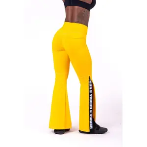 NEBBIA Fancy Flared Pants 667 - 70's Style Bottom Womenswear High Waist Leggings Retro