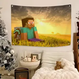 Minecraft Flags Flag - Ultra Soft Skin-Friendly Machine Washable Fade Resistant Banner | HD Print Lightweight Durable Outdoor Indoor Garden Flag