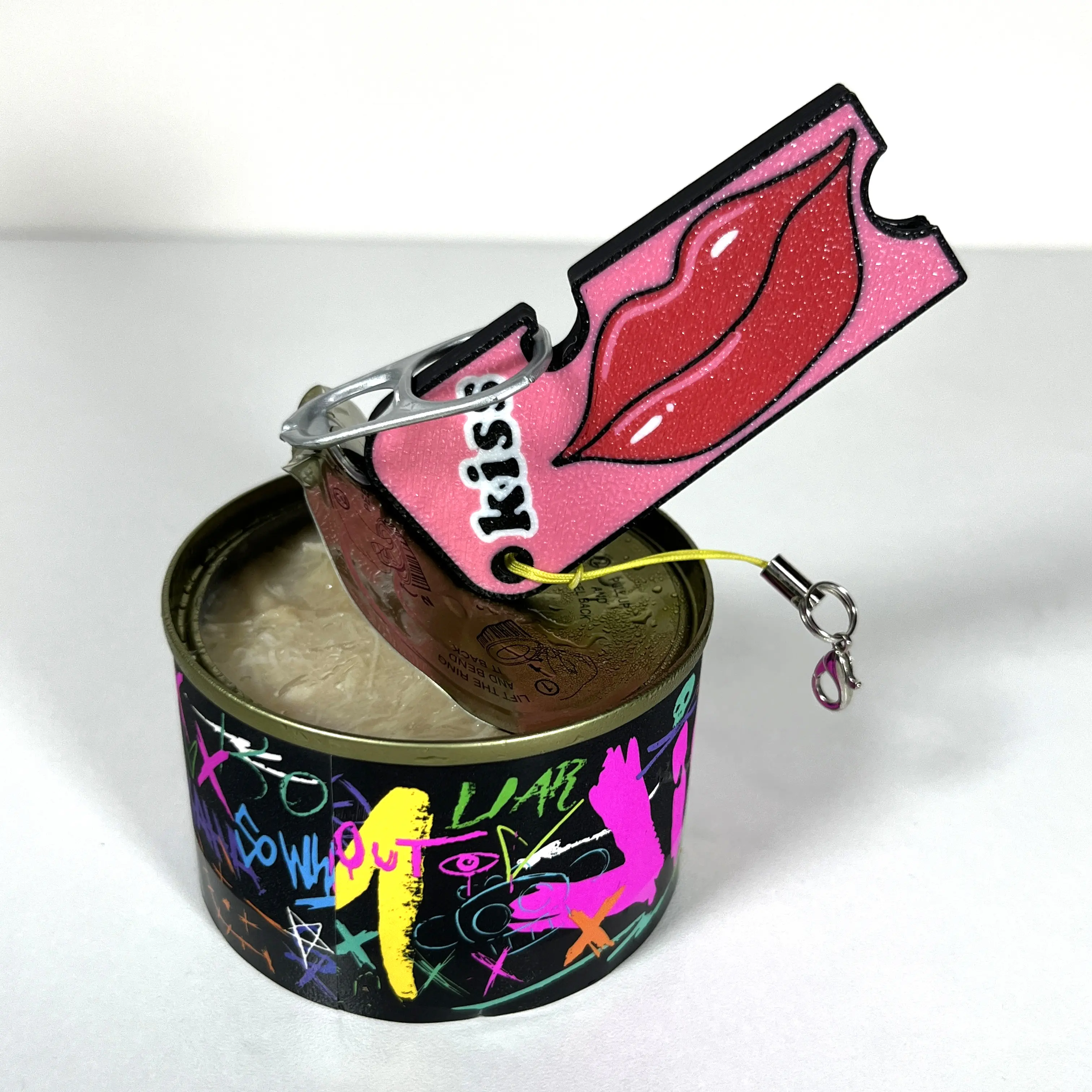 Wankam Kiss-Shaped Biodegradable Can & Tab Opener with Keychain Strap, Adaptive Assistive Tech for Hand Struggles, Mother's Day Gift
