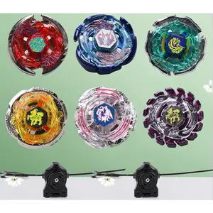 Burst Metal Fusion 6-Pack Battling Tops Starter Set – Includes Stickers & 2 Launchers