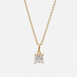 Golden Ice Crystal Necklace