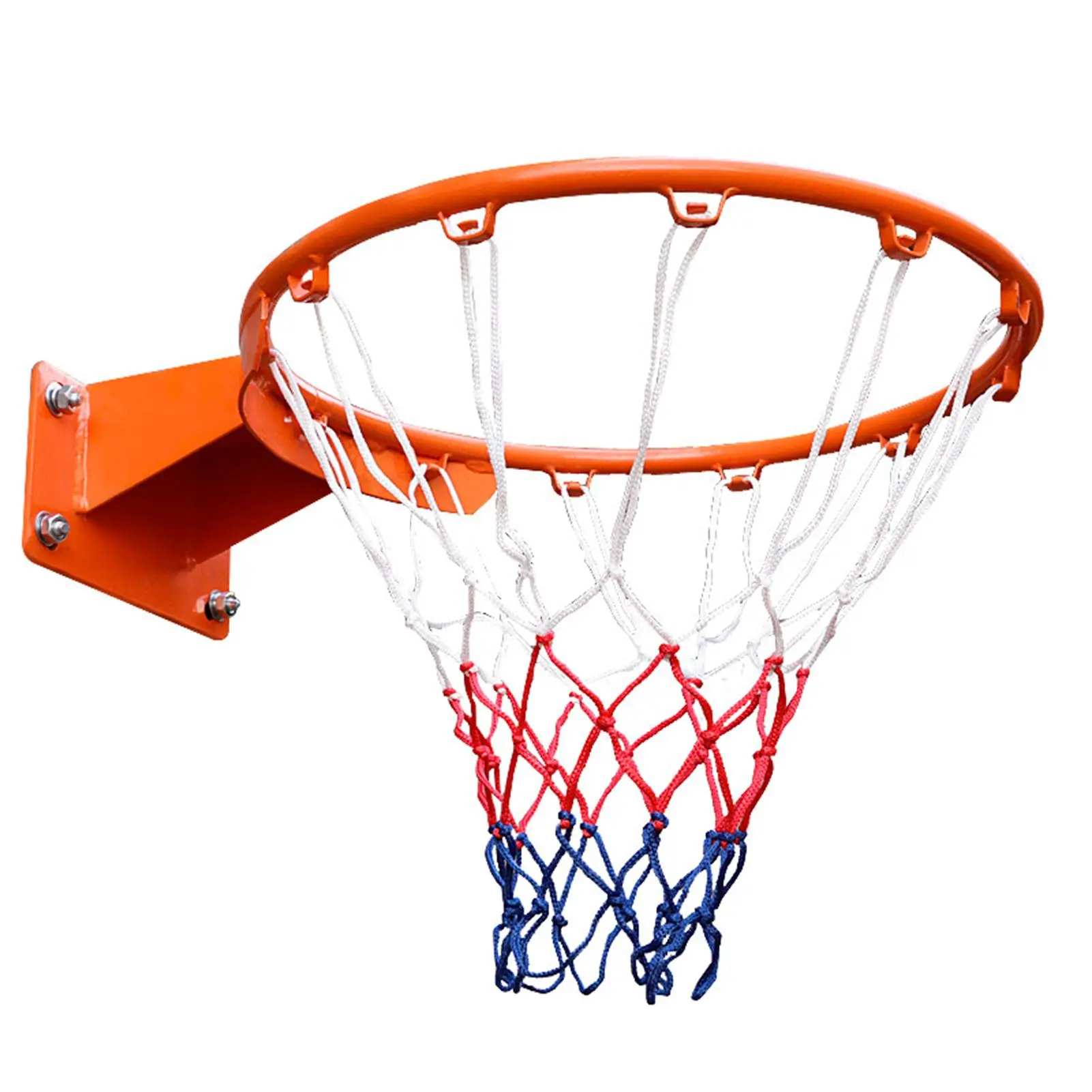 Heavy Duty Wall-Mounted Basketball Rim Goal, Adult Sports Gear, High-Grade Steel Durable 450mm Dia 1-4# Single Unit, Solid/Hollow Indoor/Outdoor Home Supplies Accessory