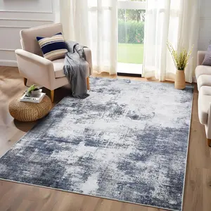 Modern Abstract Print Rug Soft Non-slip Ultra-thin Foldable Interior Decorative Rug Machine Washable Low-pile Soft for Restaurants Cafes Offices Game Rooms Laundry Rooms and Entryways
