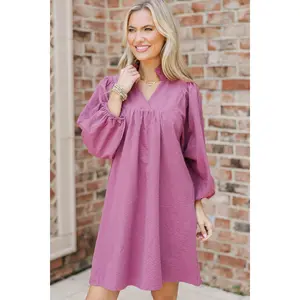 Above And Beyond Mauve Shift Dress