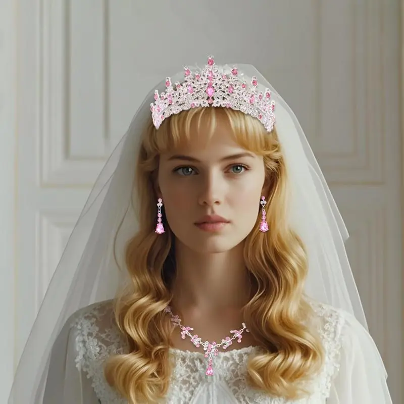 Tiaras and Crowns Set for Women Earrings Necklace Wedding Rhinestone Crystal Bridal Sets Costume Birthday Party Prom Gifts Tiaras and Crowns Set for Women Earrings Necklace Wedding Rhinestone Crystal Bridal Sets Costume Birthday Party Prom Gifts