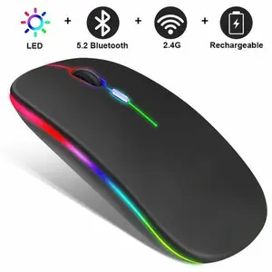 RGB Wireless Bluetooth Mouse – Rechargeable with Adjustable DPI
