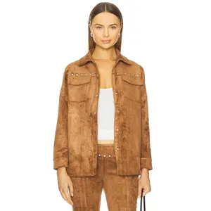 Amanda Uprichard x REVOLVE Nirvana Suede Jacket in Pecan