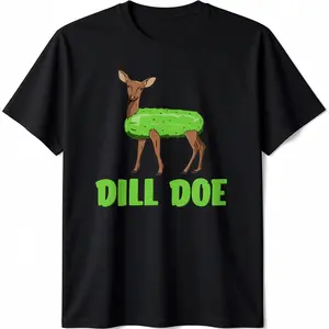 Men's 100% Cotton Round Neck Short-Sleeve Graphic T-Shirt - Casual Fashion Clothes, Dill Doe Funny Adult Humor Redneck Streetwear Top