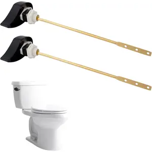 2 Pack Toilet Handle Replacement Compatible with TOTOTHU004-CP Trip Lvr for ST701, CST854, Side Mount Toilet Flush Handle, Tank Flush Lever, Matte Black