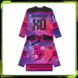 ZEDS DEAD - Heartbeat - Hockey Jersey, EDM Rave Hockey Jersey Pick Your Number Purple Festival All Seaons Electronic Music Top, Machine Washable, edm jersey