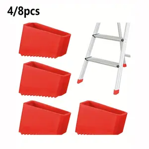 4/8 Non-Slip Rubber Ladder Foot Pads, Universal Telescopic Ladder Replacement Feet, Durable Ladder Foot Covers for Home and Industrial Use