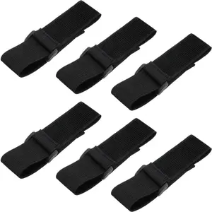 6 count  Pant  Straps Adjustable Elastic Cycling Ankle Safety Band Riding Fishing Ankle Pant Flexible  Strap for Riding Climbing Fishing Outdoor  Activities, Black