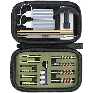 Gun Cleaning Kit for Handguns – Compact Universal Pistol Cleaning Kit .22/.357/9mm/.40/.45 Cal | Portable & Durable Molle Pouch
