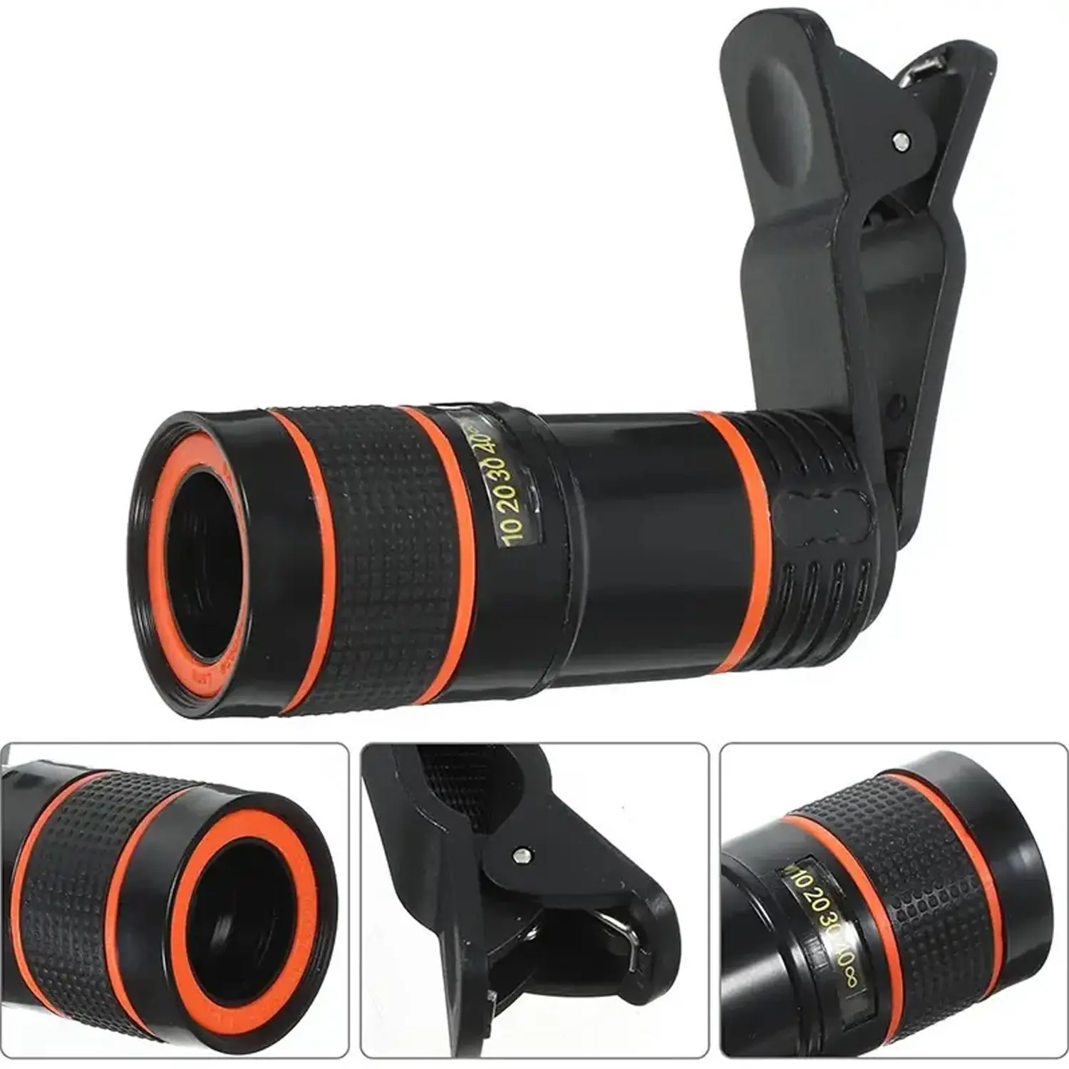 Universal Telephoto Lens for Mobile Phones, 8x Zoom, Ideal for Travel, Gaming, Photography, Compatible with Smartphones, Smartphone Camera Accessories