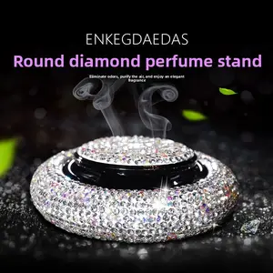 Car Perfume Holder - Diamond-Studded Craft for Women Drivers, Latest Fragrance for Car Interior Scent