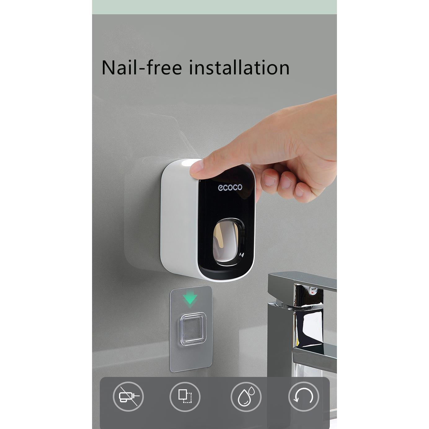 Wall Mounted Automatic Toothpaste Holder Bathroom Accessories Set Dispenser