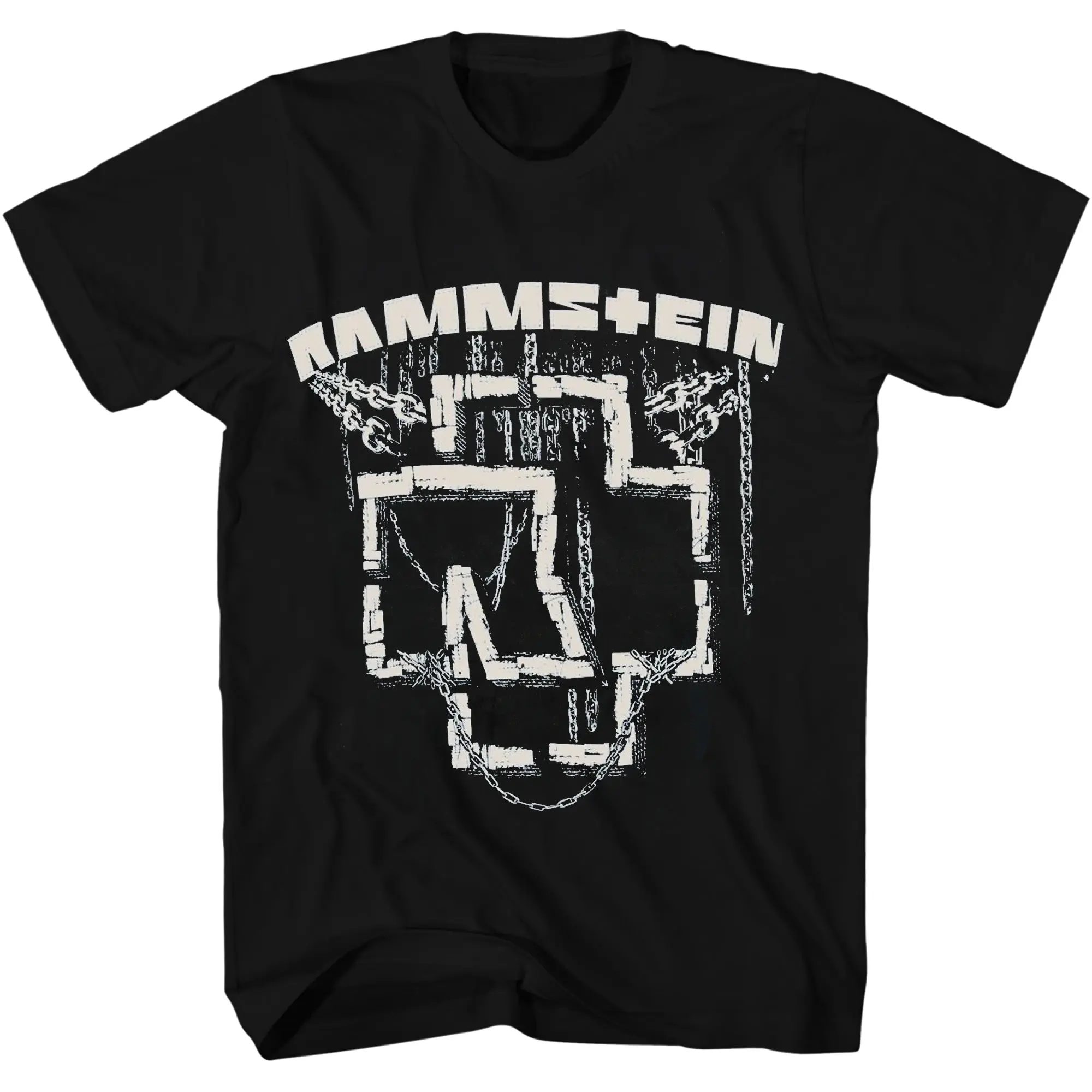 Classic Rammstein Logo Tee POD Rock Band Merch for Fans