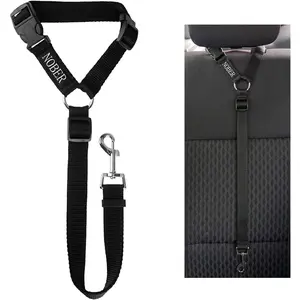 Pet Dog Cat Seat Belts, Car Headrest Restraint Adjustable Safety Leads Vehicle Seatbelt Harness 1 Pack