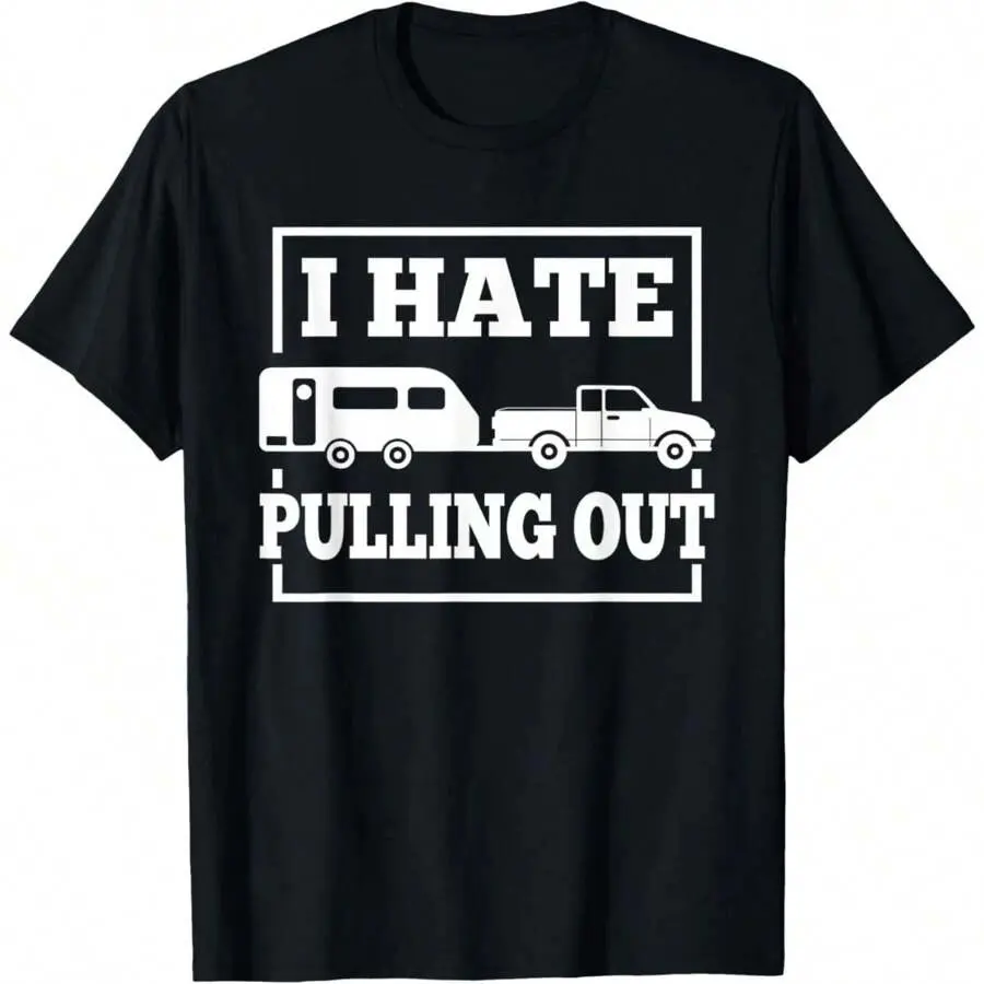 180gFun Trailer Travel Men's T-Shirt, Humor Short Sleeve Tee For Men, Men's Top Shirts Vacation Gift For Him, Boyfriend