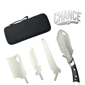 5-in-1 Interchangeable Multi-Tool for Outdoor and Kitchen Use Modilar Survival Tool:Shovel,Knife,Saw,Cleaver-All in One