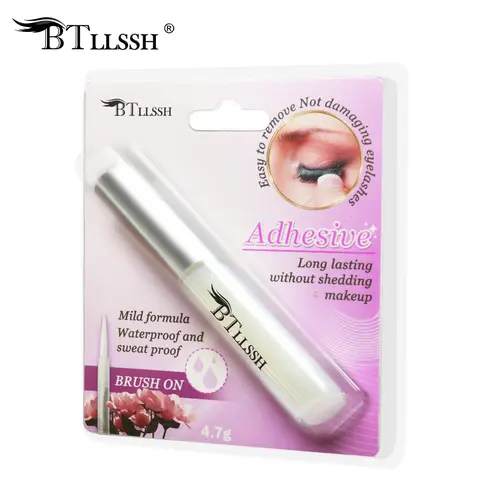 BTLLSSH NO.6 Lightweight Waterproof Eyelash Adhesive, 144-Hour Super Strong Non-Irritating Strip Lash Glue for Lash Clusters, Daily Makeup Use at Home
