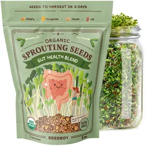 Gut Health Blend Sprouting Seeds, Organic & Non-GMO  – 8 oz Bag