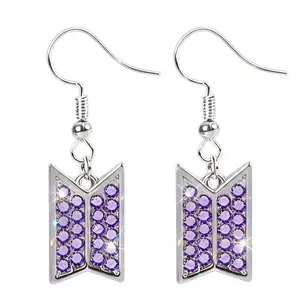 Borahae Purple Butterfly Earrings |   Y2K Bangtan ARMY Merch |   Cute Fan Gift