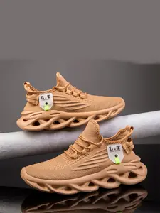 Men's Fashionable Lace Up Low Top Blade Sole Sneakers, Casual Comfortable Breathable Sports Running Shoes, Male All-match Round Toe Chunky Sneakers for Daily Life