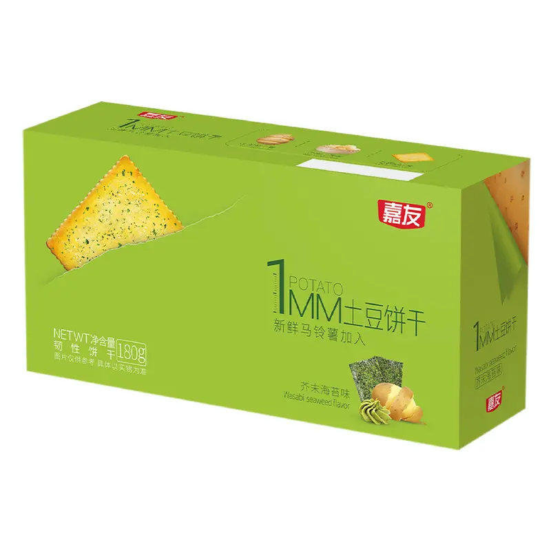 Jayoo 1MM Potato Crackers, Wasabi Seaweed Flavor 180 g