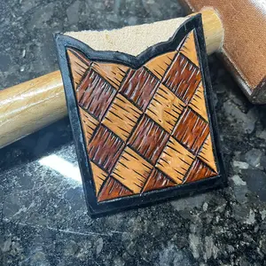 Custom tooled leather card holder