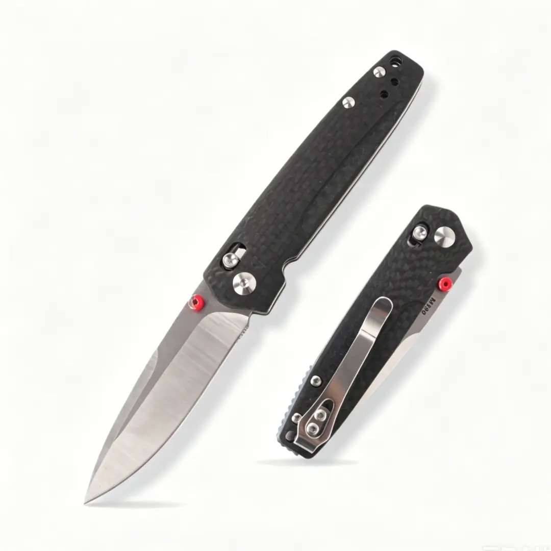 1pc 485 folding knife, carbon fiber handle, compact fruit knife, portable pocket knife