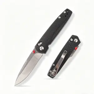1pc 485 folding knife, carbon fiber handle, compact fruit knife, portable pocket knife