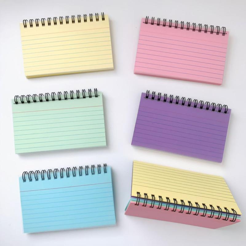 Aesthetically Stunning Small Colorful Spiral Notebook Must Have Portable for Students in Vibrant Pastel Shades