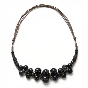 The Galaxy Anchor Ceramic Beaded Necklace Grounding Energy Jewelry for Calm Protection and Emotional Balance