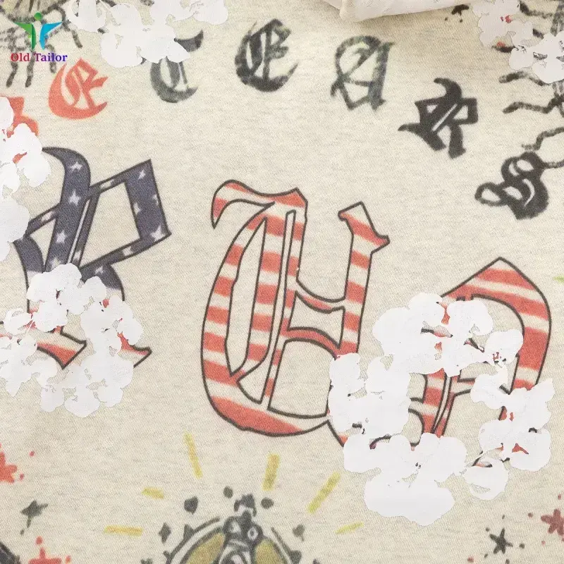 High Street 25SS Graffiti Printed Old Dress Hoodie Vintage Casual Loose Sweatshirt Winter Clothing High Street 25SS Graffiti Printed Old Dress Hoodie Vintage Casual Loose Sweatshirt Winter Clothing