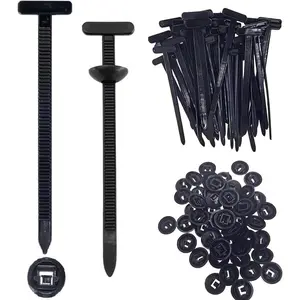 20 count Nylon Universal  Tie Buckle, Heavy Duty Self Locking Nylon Zip Ties, Plastic  Ties Tool Fasteners  ,  Black Zipties for  Daily Repair