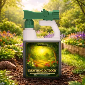 Humboldts Secret Everything Outdoor 5-5-5 All-Purpose Liquid Fertilizer with Norwegian Kelp & Micronutrients for Lawn, Garden, Vegetable, and Fruit Trees