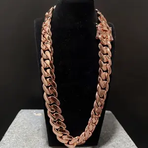 22MM Rose Gold-Plated Cuban link Chain