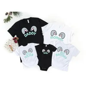 Easter Bunny Ears Family Shirt, Matching Easter Shirt, Mommy, Daddy, Baby, Sister And Brother Easter Bunny Shirt, Easter Party Outfit