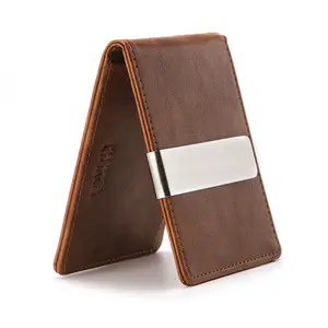 Men's Bifold Wallet with Money Clip – Slim PU Leather Card Holder Wallet for Cash, Cards & Everyday Carry