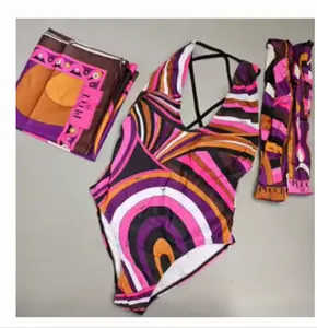 SWIRL Swimwear 1pc 2 scarves