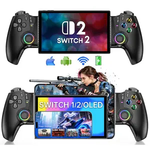 BEBONCOOL Switch/Switch2 Controller Compatible With Nintendo Switch 2/1/OLED With Hall Joystick LED, Wireless One-Piece Handheld Mobile Phone Controller for iPhone Android Support Xbox Cloud, Steam Link, GeForce Now